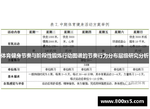 体育健身节奏与阶段性锻炼行动图谱的节奏行为分布层级研究分析